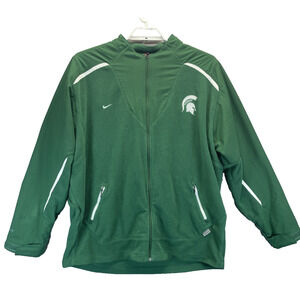 Vtg Nike Men XXL Travis Scott Mini Swoosh Michigan St. University Fleece Jacket
